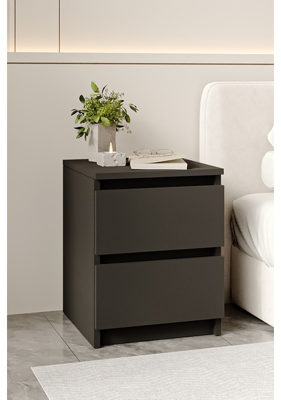 Aeka Ae-2021 Duru Antrasit 2 Çekmeceli Komodin Yatak Odası Başucu Sehpası Çekmeceli Dolap 40 51x42,3 Cm Aeka Ae-2021 Duru Antrasit 2 Çekmeceli Komodin Yatak Odası Başucu Sehpası Çekmeceli Dolap 40 51x42,3 Cm