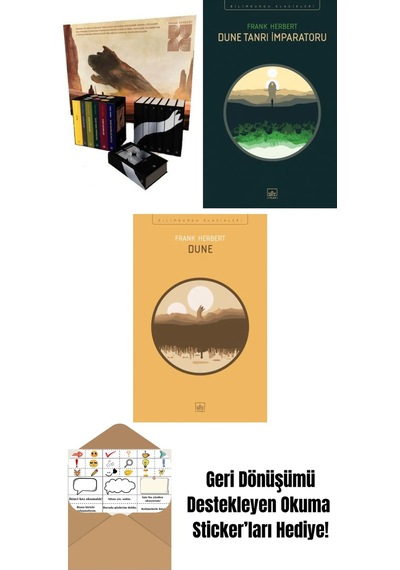 Dune Serisi Kutu Set 6 Kitap Ciltli + Dune Tanrı İmparatoru + Dune