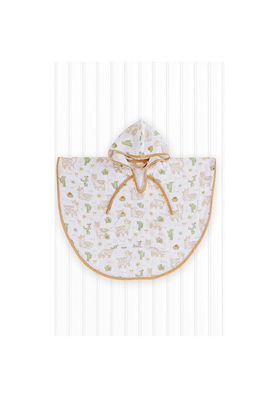 Tinylamb Kapşonlu Müslin Panço, 0-3 Yaş, Unisex Karışık