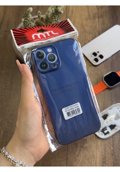 Apple iPhone 13 Pro Max Uyumlu Süper İnce Mat Ultra Thin Silikon Kılıf Lacivert