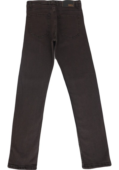 Denim Cartel Dmctekstil Erkek Kahverengi Yüksek Bel Rahat Kesim Boru Paça Büyük Beden Jean Pantolon Denim Cartel Dmctekstil Erkek Kahverengi Yüksek Bel Rahat Kesim Boru Paça Büyük Beden Jean Pantolon