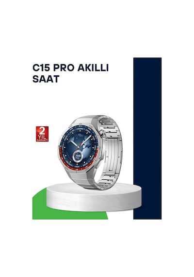 Nabız - 715 - Ölçerli Suya Dalı C15 Pro - Spt-gld - Akıllı Saat Dpas26