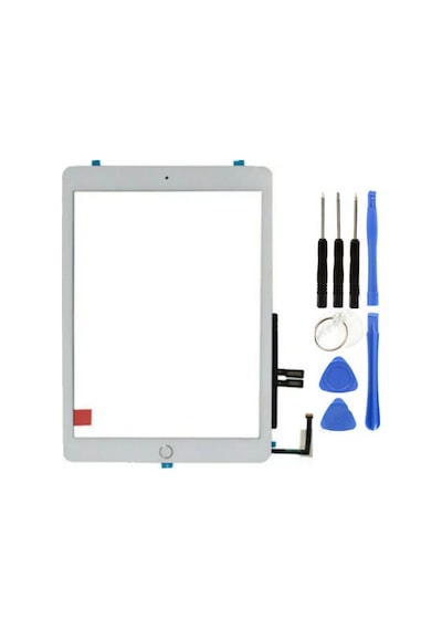 Apple Uyumlu iPad  6.nesil A1893-a1954 Servis Home Tuşlu Dokunmatik Beyaz + Tamir Seti