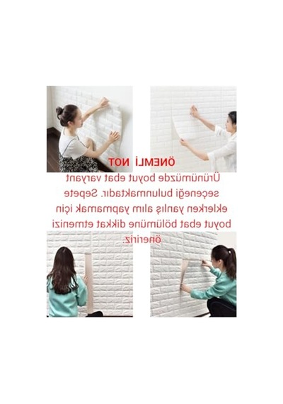 70 X 500 Cm Beyaz 3d Dekoratif Duvar Paneli, Kendinden Yapışkanlı Ve Esnek