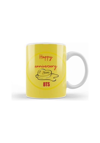 Happy 8 Years To Bts Army Gift Merch Kupa Bardak Porselen Karışık