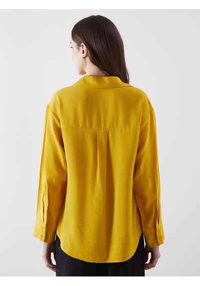 Lcwaıkıkı Classic Sarı Oversize Kadın Gömlek