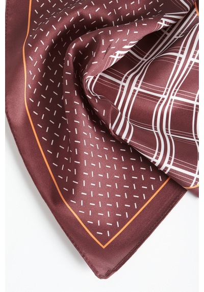 Ac&Co / Altınyıldız Classics Erkek Bordo - Beyaz Desenli Mendil Bordo - Beyaz