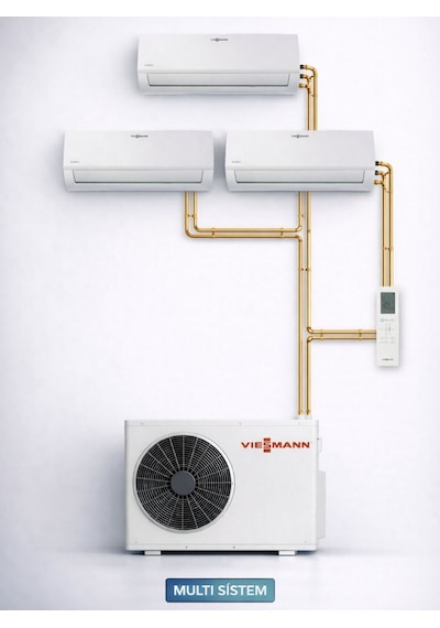Viessmann OFAA100MFA061 21000 Btu 1 Dış + 3 İç Ünite 9000 + 9000 + 9000 Btu Multi Split Inverter Klima