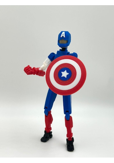 Dummy Captain America Eklemleri Hareketli 14 Cm Mini Figür Kaptan Amerika