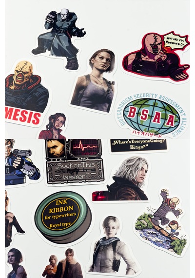Resident Evil Iconic Sticker Paketi 32 Parça Kaliteli Su Geçirmez Etiket Seti Çok Renkli