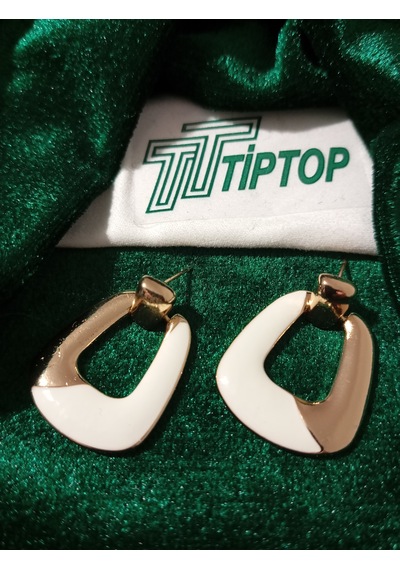Tiptop/ Gold U Model Çelik Küpe Altın