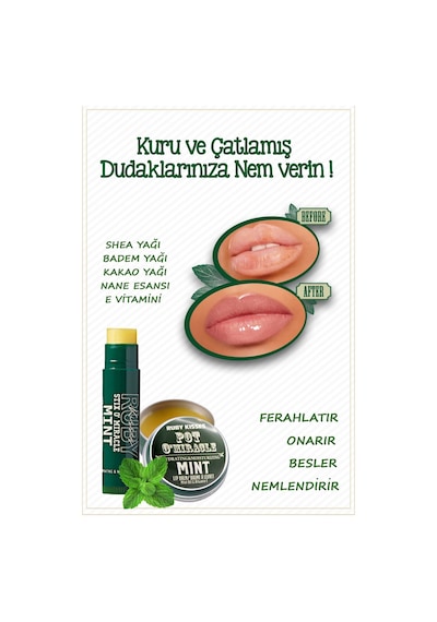 Ruby Kisses Nane Yağı Dudak Nemlendiricisi 2 x 10 G