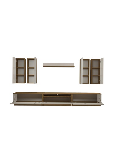Decoraktiv Trendstyle 8d Mdf Tv Ünitesi Tv Sehpası - Pera Beyaz Meşe - Beyaz