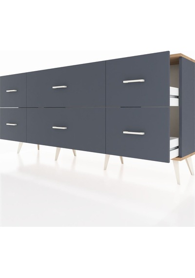 Arges Konsol 6 Çekmeceli 176x30x83 Antrasit-aytaşı/antrasit Aytaşı/antrasit Arges Konsol 6 Çekmeceli 176x30x83 Antrasit-aytaşı/antrasit Aytaşı/antrasit