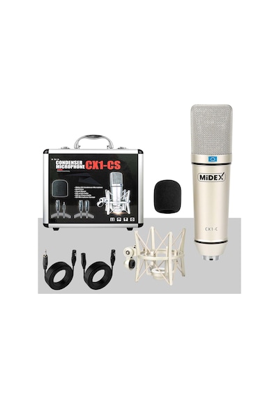 Midex Cx1-c Mikrofon + Glx-800 + Kulaklık + Ms06 Stand + Shock Mo