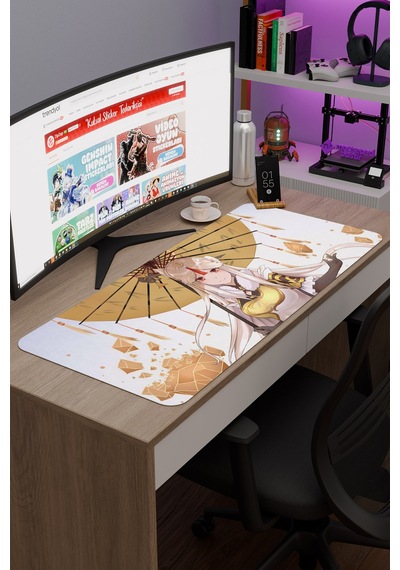 Ningguang Genshin Impact Anime Oyuncu V3 - 90x40 Xxl Gaming Mouse Pad Fare Altlığı