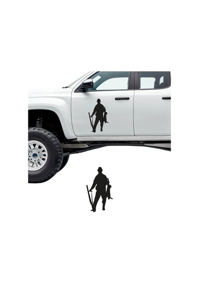 2 Adet Avcı Oto Sticker, Off Road Sticker, Pick Up Sticker 20x12 Cm