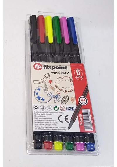 Fineliner 6 Lı İnce Uçlu Kalem 1 Paket 6 Renk 0.4 Mm Keçe Uçlu Kalem Renkli İşaretleme Yazı Kalemi