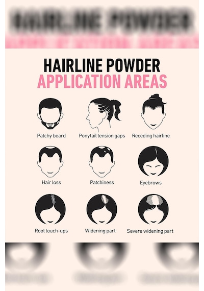 Boldify Hairline Powder Dip Kapatıcı Saç Pudrası Siyah 4gr