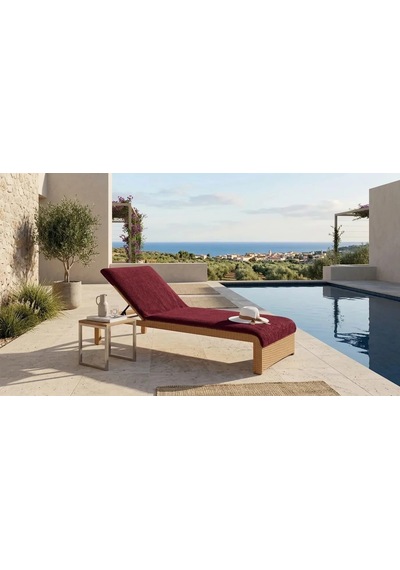 Lexroo %100 Pamuk Şezlong Havlusu Bordo 75x200 Cm