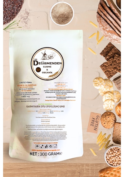 Karnıyarık Otu Unu (Psyllium) (Gluten İçermez) - 300 Gram