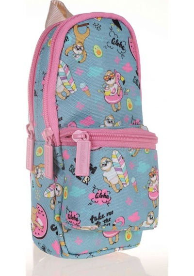 Kaukko Nature Junior Bag Flamingo ve Avokado Kalem Çantası - Kız