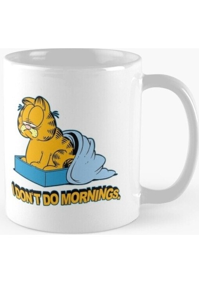 : Garfield Sabahları Kupa Yapmam Beyaz