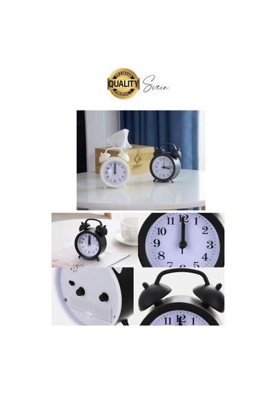 Sessiz Çalışan Yüksek Sesli Alarmlı Retro Tasarım Analog Masaüstü Çanlı Mini Çalar Saat Başucu 11 Cm