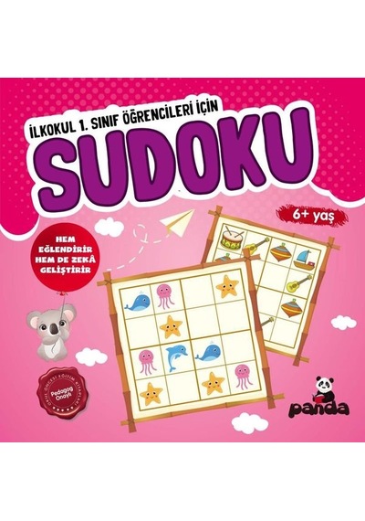 Sudoku 6 Yaş - İlkokul 1. Sınıflar İçin- Panda