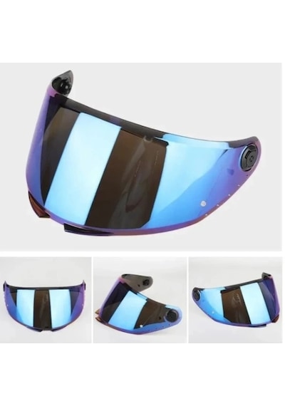 Mt V28 - V28b Kask Camı Irıdıum Gökkuşağı Thunder 4sv - Stinger 2 - Brakers