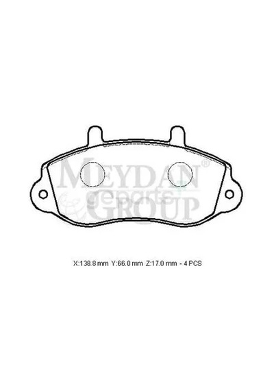 Ön Fren Balatası 1,9/2,2/2,5/2,8 Disk 138,8x66x17 Bramax Opel Movano - 2004-2006