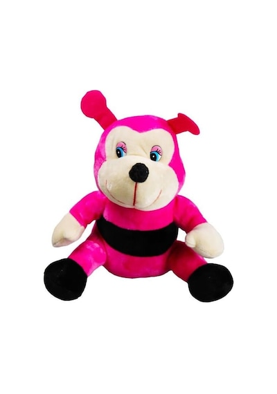 Sevimli Arımaya 25 Cm - Uyku Ve Oyun Arkadaşı Arı Peluş Oyuncak - Pembe Çok Renkli