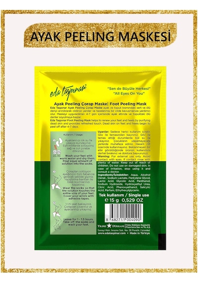 Eda Taşpınar Ölü Deri Arındırıcı Ayak Peeling Maskesi 15 G
