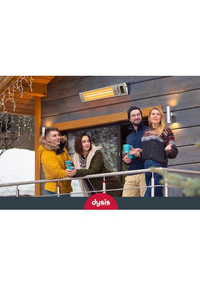 Dysis Art Plus Karbon Serisi IP65 Suya-Toza Dayanıklı 2300 W Bej Uzaktan Kumandalı İç/Dış Mekan Isıtıcı