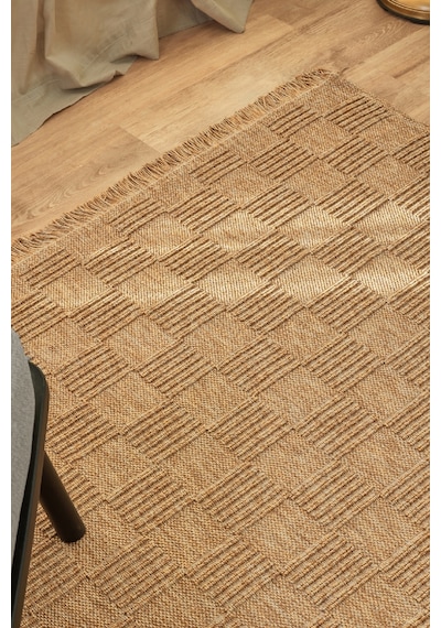 Kaşmir Halı Kilim/Jüt Side V2 100x200 CM Salon Mutfak Halısı Yolluk Kilim