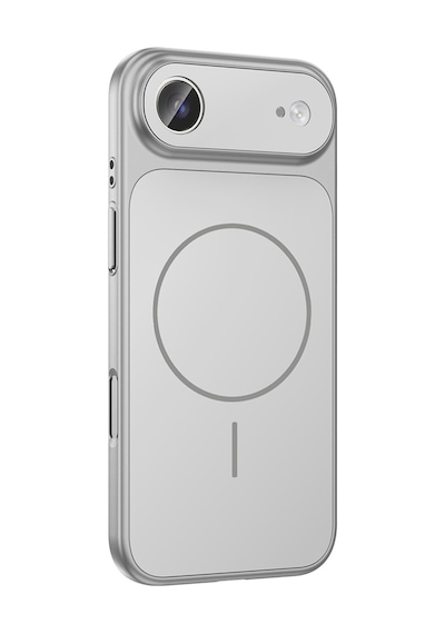 Apple Uyumlu iPhone 17 Air Kılıf Zore M-safe Şarj Özellikli Kamera Korumalı Formen Kapak Gri