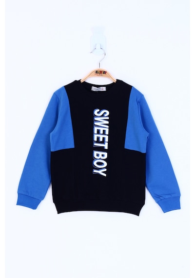 Toontoy Kids Toontoy Erkek Çocuk Sweet Boy Baskılı Sweatshirt Siyah