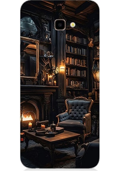 Samsung Galaxy J4 Plus Uyumlu Kütüphane Odası Desenli Silikon Kılıf