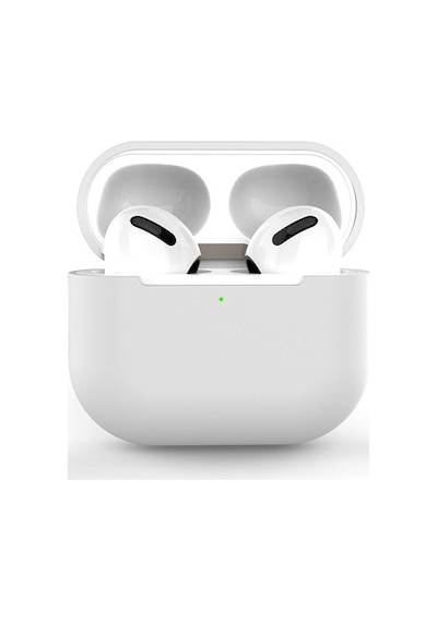 Ally Apple Uyumlu AirPods 3 için Ultra İnce Koruma Silikon Kulaklık Kılıfı Beyaz
