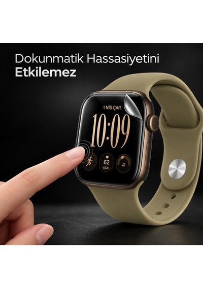 Apple Watch Series 12 42mm İle Uyumlu Ekran Koruyucu Tpu A3582 Şeffaf Çizilmeye Dayanıklı Akıllı Saat Koruması 2 Adet Çok Renkli