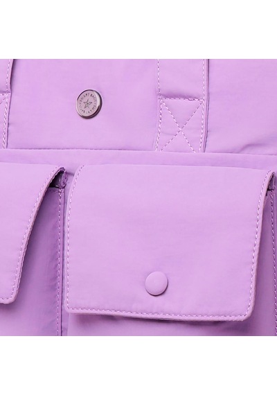 Smart Bags Mikro Poly Kumaş Büyük Boy Kadın Omuz Çantası 3345 Lila