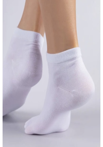 Ozzy Socks 12 Çift Kadın Beyaz Pamuklu Patik Çorap Ekonomik Fiyatlı Günlük Kullanım Seti beyaz