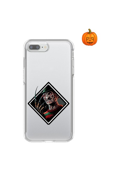 Dali Design Apple Uyumlu iPhone 8 Plus Şeffaf Kılıf Horror 2 Tasarımlı