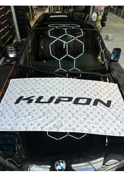 Lv Desen Beyaz Kupon Büyük Havlu