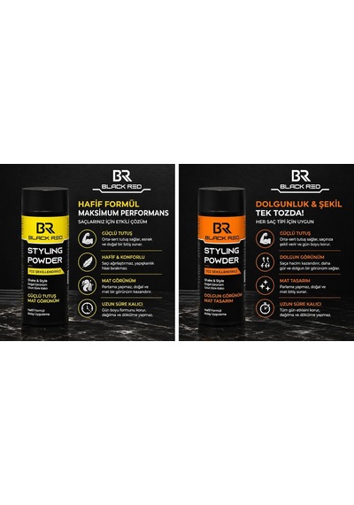 Bybars Saç Şekillendirici Toz Wax Hacimli Ve Yarı Mat Görünüm - Semi Matte Toz Wax - 20g 2 Li Paket