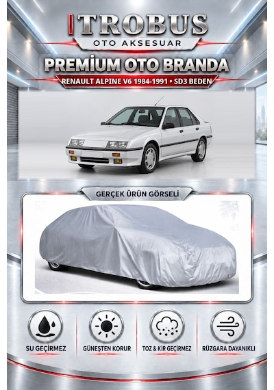 Renault Alpine V6 1984-1991 Uyumlu Premium Araba Brandası Oto Branda Sd3 Beden