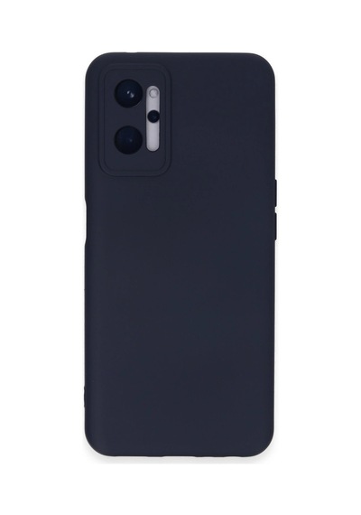 Realme 9i 4g Kılıf Nano İçi Kadife Silikon - Lacivert Renkli
