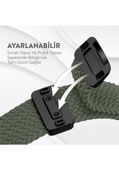 Apple Watch Series Se/11/10/9/8/7/6/5/4/3 İle Uyumlu Kumaş Kordon 46mm/45mm/44mm, Series 10 42mm/41mm/40mm/38mm Çok Renkli