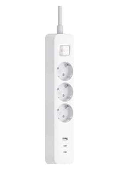 20w Power Strip 3 Lü Priz - 2 Usb-c + 1 Usb-a Hızlı Şarj
