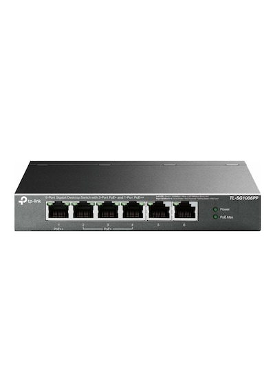 Tp-Link TL-SG1006PP 5 Port 4 Port Poe+ 10-100-1000 Mbps Çelik Kasa Switch